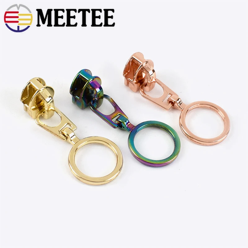 5/10/20Pcs 5# Zipper Sliders for Nylon Zips O Ring Pulls Jacket Bag Repair Kits Zip Head Puler DIY Sewing Accessories |