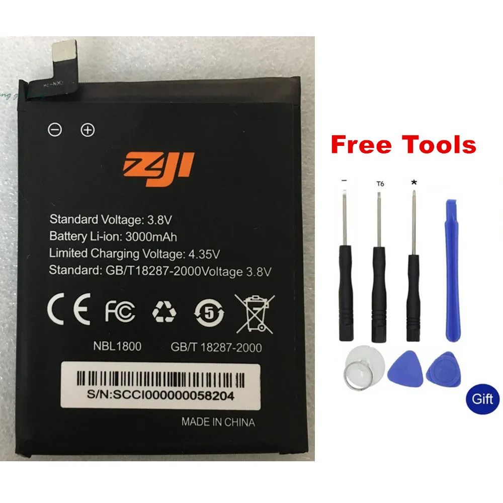 

100% New Original HOMTOM zoji Z7 Battery 3000 mAh for HOMTOM zoji Z7 Smart Phone+Tool Kits