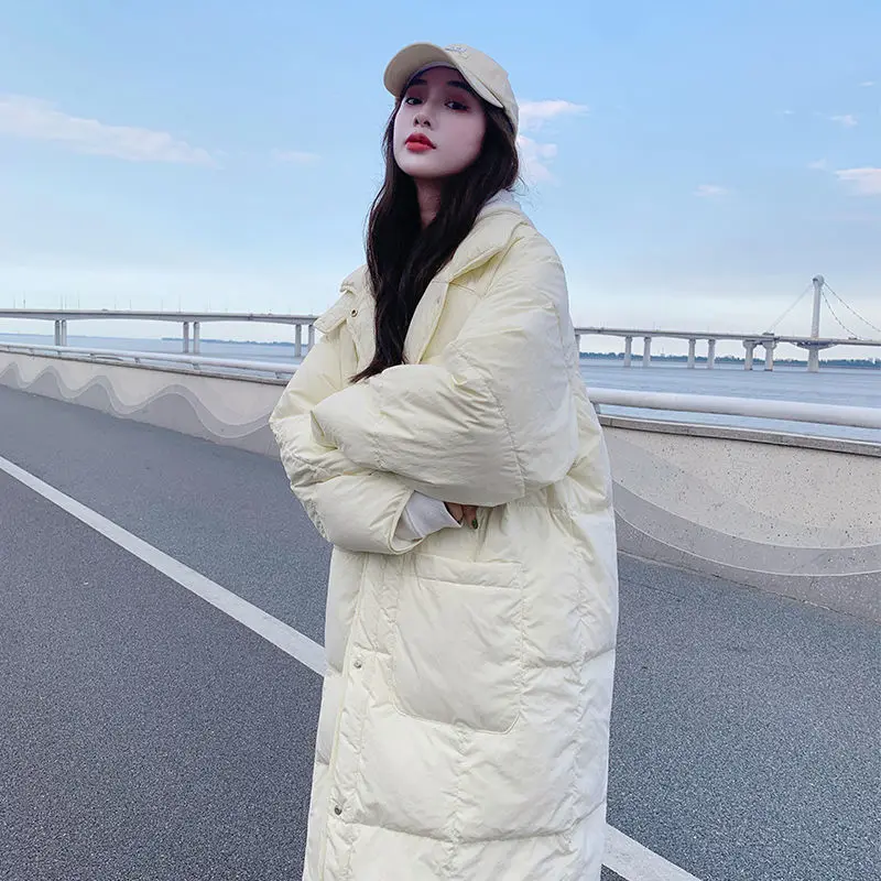 Cotton Coat Women Long Loose Hooded Parkas 2023 Spring New Fashion Warmth Winter Coat Clothing Feminine Cotton Thickening S65