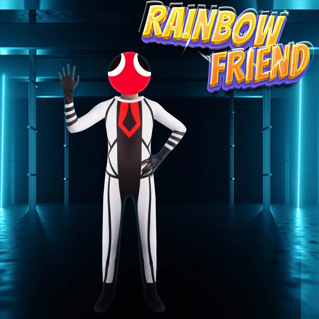 

Детские костюмы на Хэллоуин игра Радуга друг Косплей Аниме боди для мальчиков комбинезоны и маска для девочек маскарадная одежда для карна...