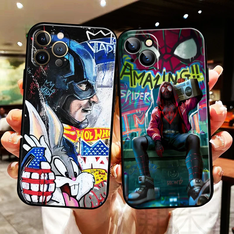 

Marvel Street Graffiti For Apple iPhone 13 12 11 Pro Max 13 12 Mini 5 5s 6 6S 7 8 Plus SE2020 X XR XS Max Phone Case