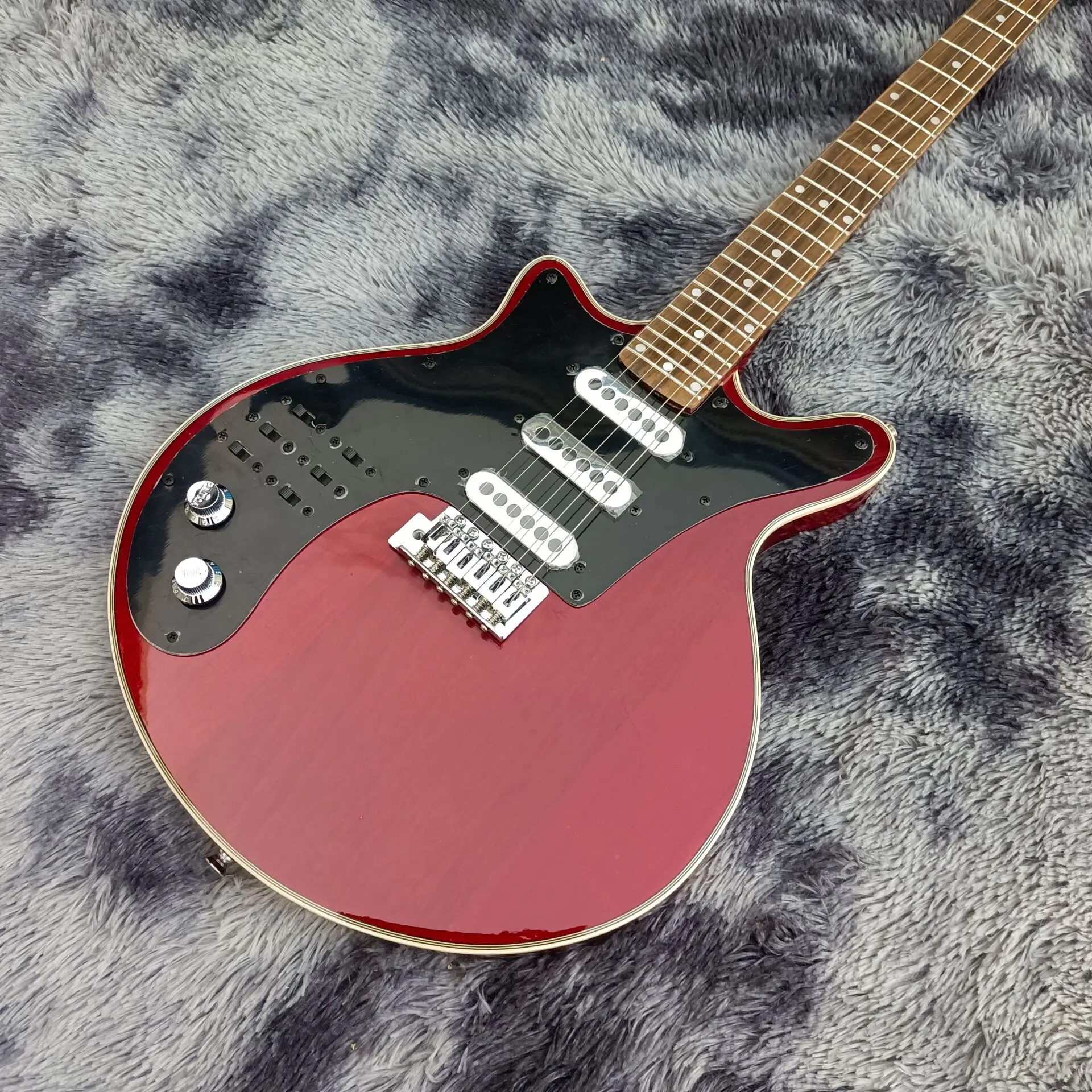 

Left hand electric guitar High-end electric guitar, exotic guitar, six-string guitar, Korean accessories, mahogany, brown paint！