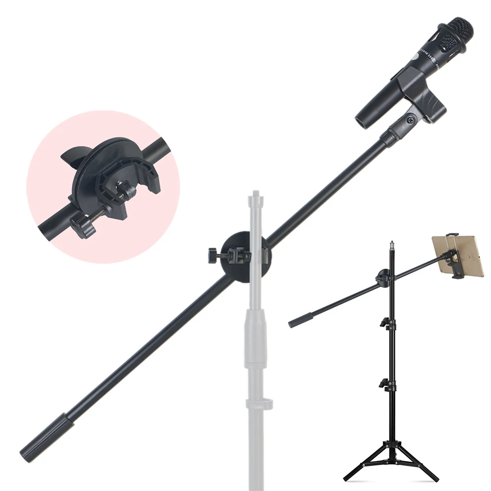 

Protable 43CM Adjustable Tripod Microphone Stand Boom Arm Rotating Video Live Broadcast Mobile Phone Bracket Aceessory Hot Sale