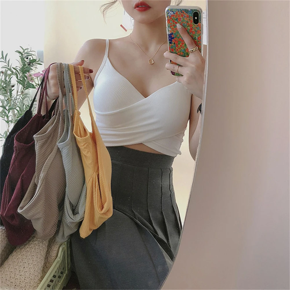 

Кроп-Топ женский бесшовный с открытой спиной и подтяжками