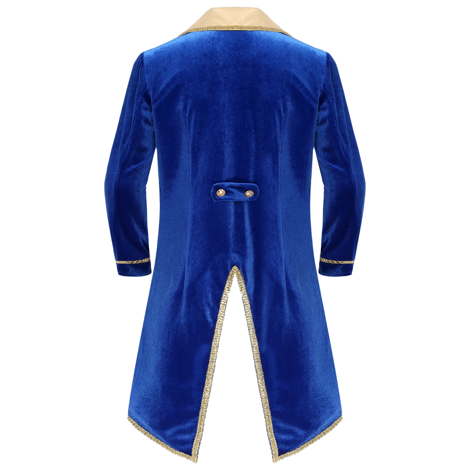 Men Prince Costume Turn-Down Collar Tuxedo Jacket Adult Halloween Cosplay Roleplay Party Outfit Tailcoat