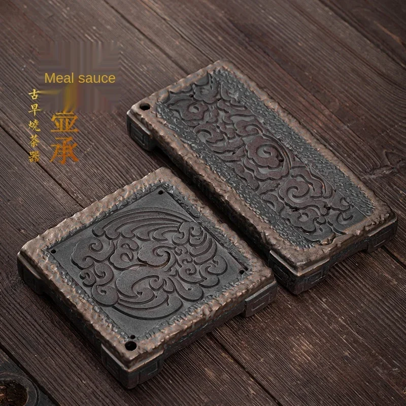 

Brick Tea Teapot Holder Japanese Household Ceramic Tea Tray Water Storage Mini Small Tea Table Single Bamboo Kung Fu Tea Set