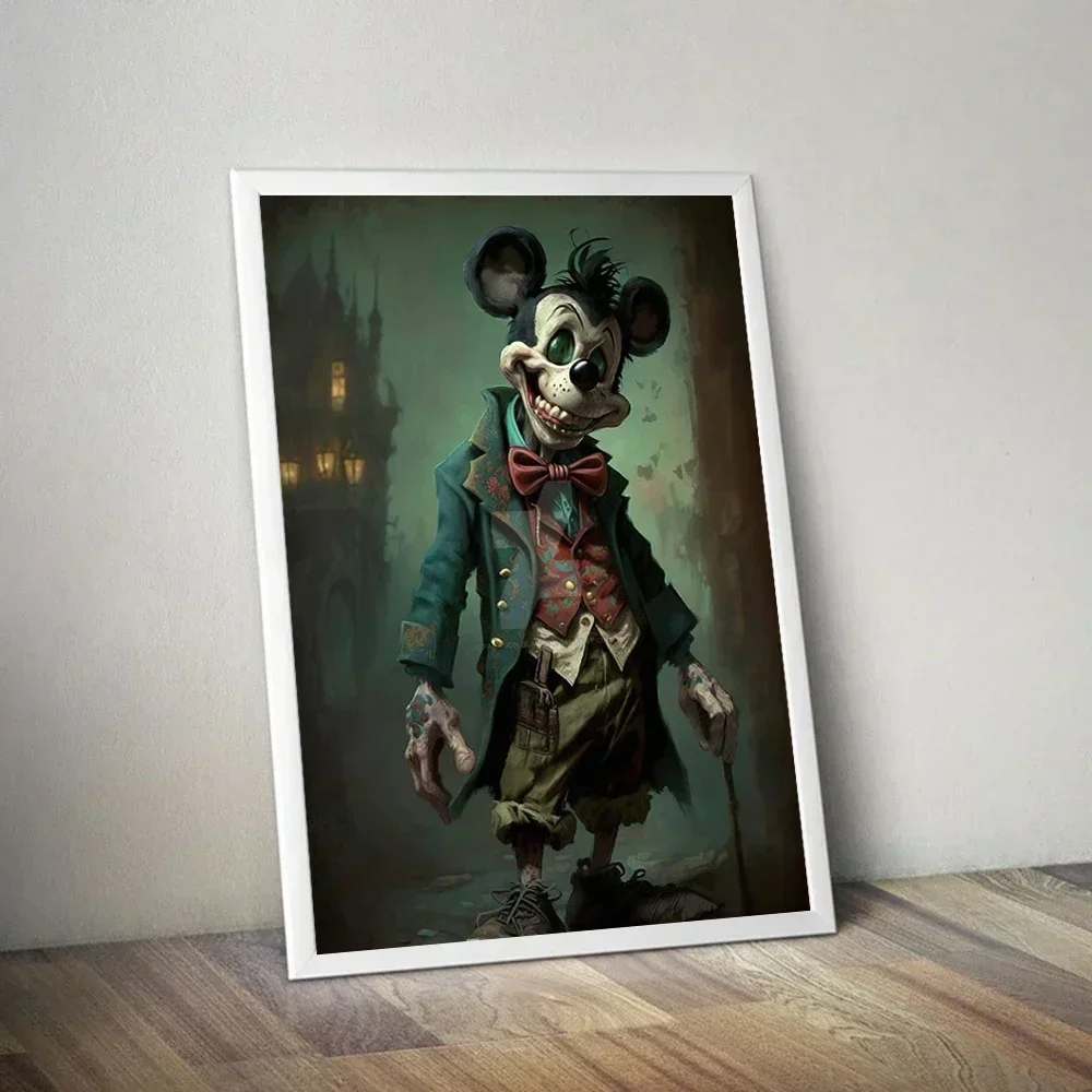 Художественный Постер Dark Academy Disney С Микки Маусом Готический Ужас Холст Принтом