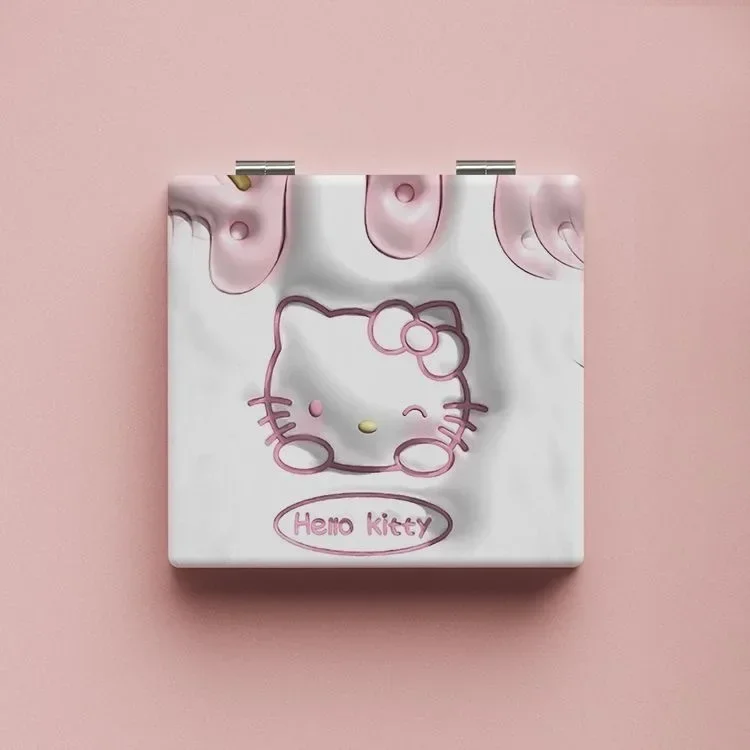 Sanrio New Kuromi портативное маленькое зеркало Kawaii для макияжа студенческое