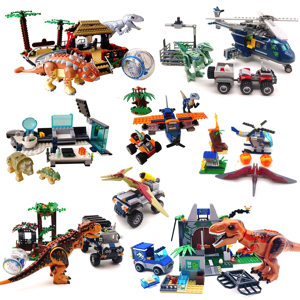 

2022 New Jurassic Dinosaur Indominous Rex Ankylosaurus Gyro Ball Building Bricks Blocks Toy For Boy Gifts Compatible 75941 11580