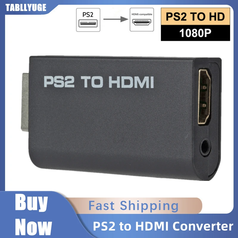 

PS2 to HDMI-compatible Converter 1080P Full HD Video Conversion Transmission Interface Adapter Game Console to HD TV Projector