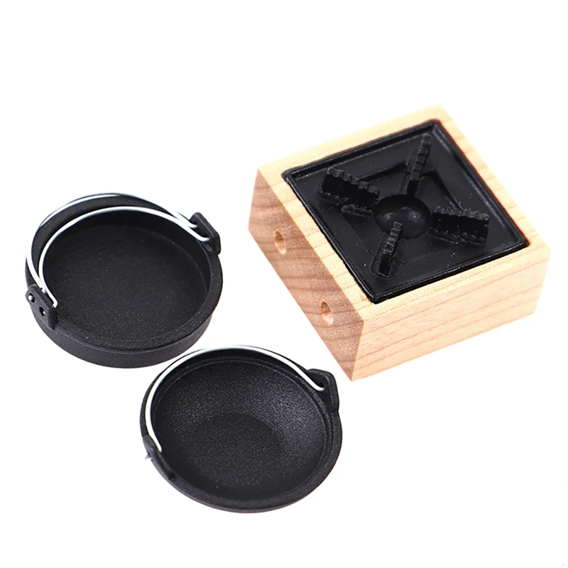 

1:12 Mini Dollhouse Miniature Wooden Hot Pot Old-Fashioned Hot Pot Model Suitable For Doll House Decoration Accessories