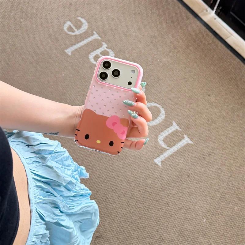Милый розовый 3D-чехол для телефона с бантом и котиком для iPhone 17 16 15 Pro Max, противоударный, с мультяшным дизайном, защита от падений, подарок (art.: 3920dbb165fdb) - 3920dbb165fdb