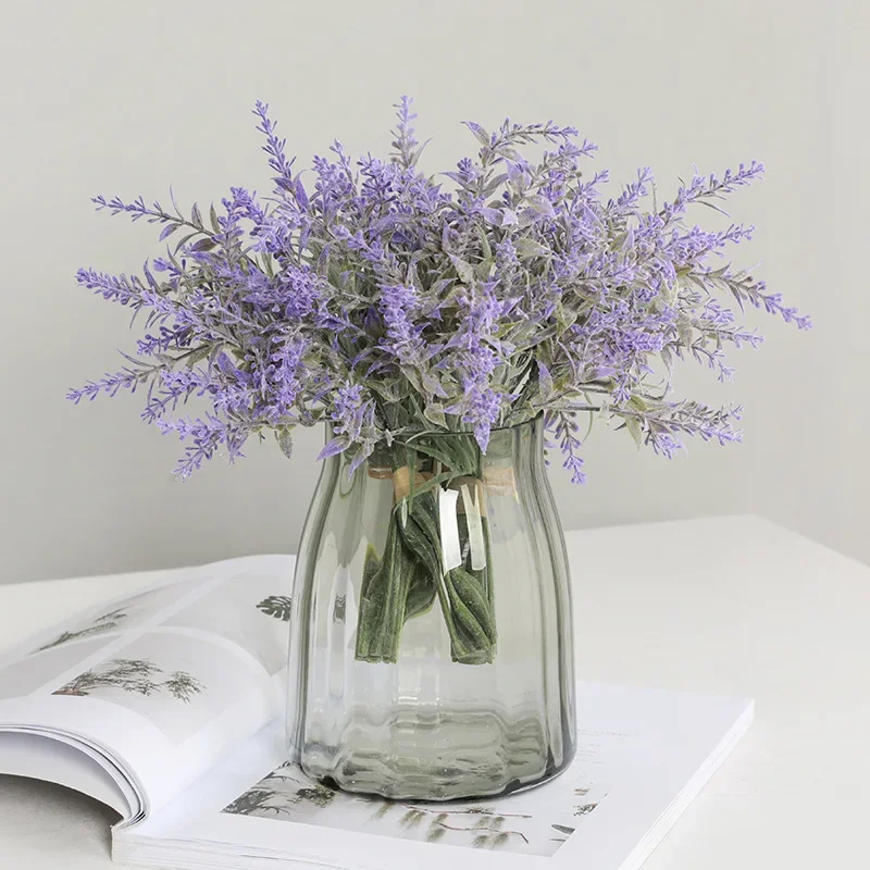 

Art photo props plastic fake flowers living room home decoration hand-tied lavender bouquet.