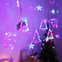 elk bell string garland curtain light led christmas decorations for home christmas tree led lights navidad xmas gift new year