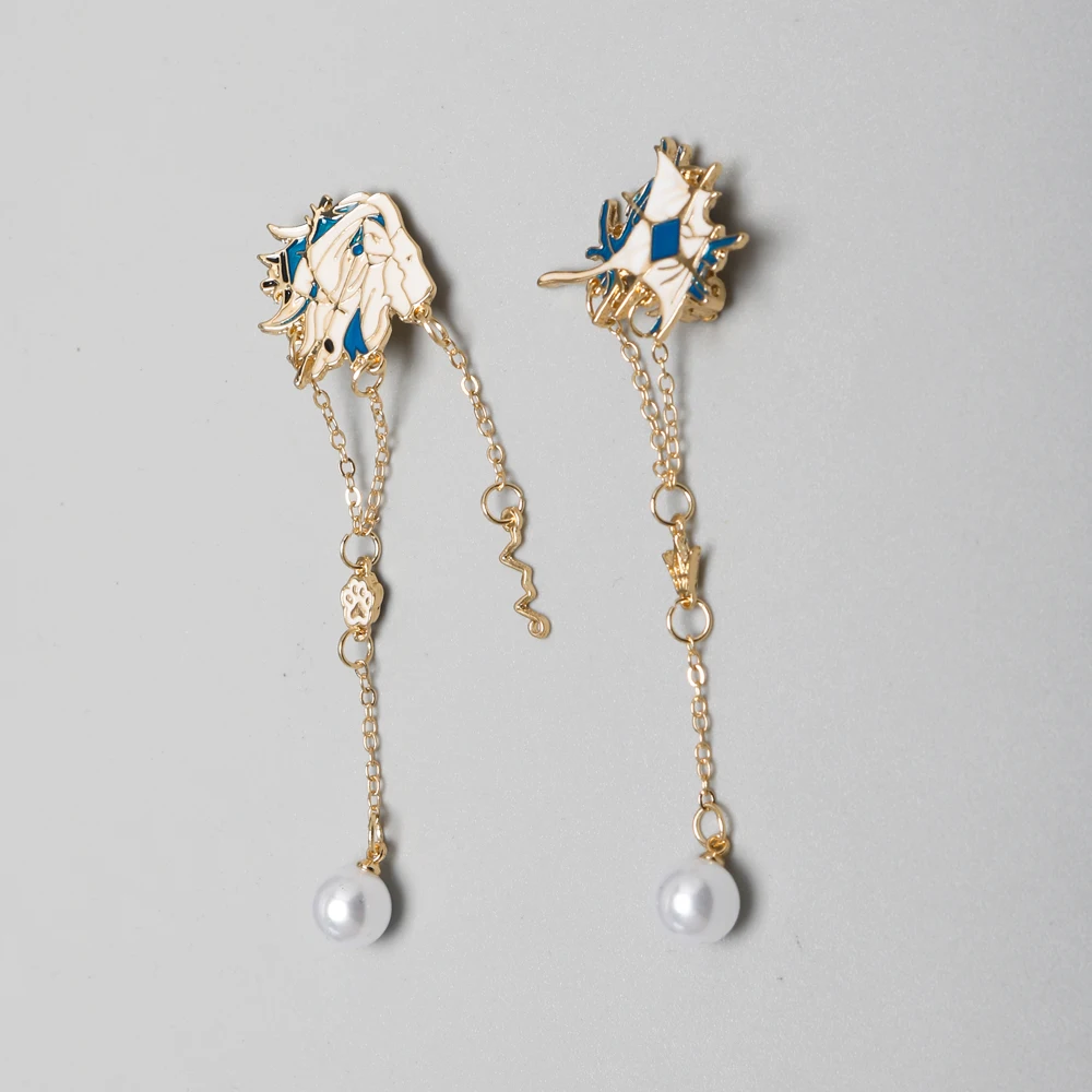 Длинные Серьги-капли С Жемчугом В Стиле ЛГБТ Аниме Фигурка Альфа Омеги Ювелирные