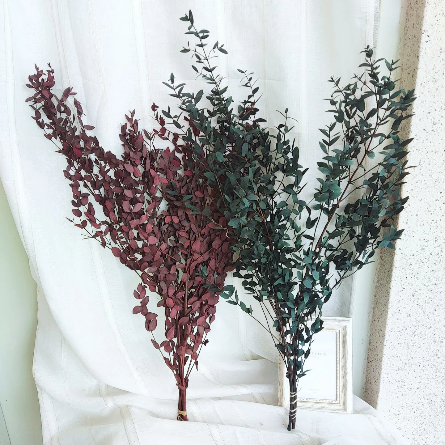 

15-35cm,Nature Preserved Eucalyptus Leaves,Mini Bouquet Eternal Dried Real Flower DIY Garland Wedding Party Home Decoration