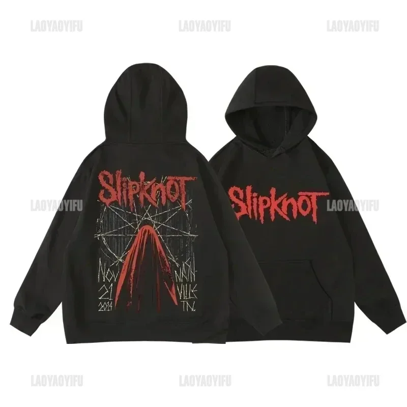 Фото Новый S-Slipknots Prepare for Hell Tour Rock Band Женская и мужская толстовка с капюшоном Повседневная одежда Толстовка с капюшоном Теплая уличная одежда Пуловеры Топ №5