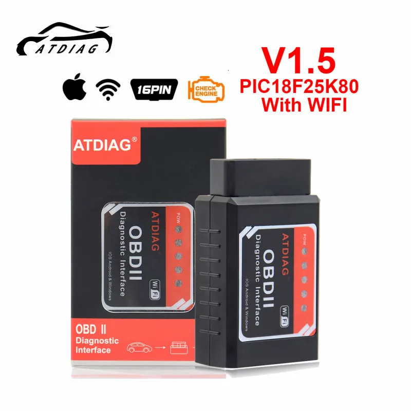2022 новейший универсальный OBD2 WIFI ELM327 V1.5 сканер для iPhone IOS/Android АВТО OBDII