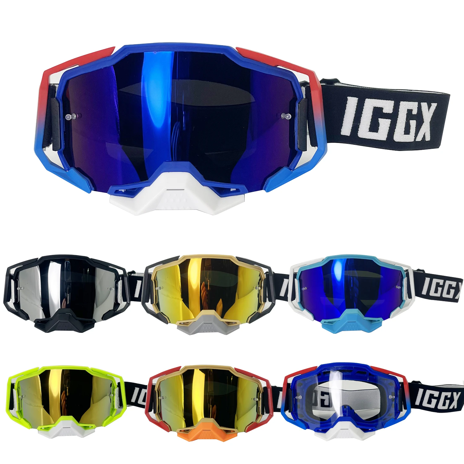 

IGGX Motocross Goggles Off Road Racing Goggles Motorcycle MTB Glasses Men Women MX ATV Dirt Bike Downhill Enduro Riding Goggles