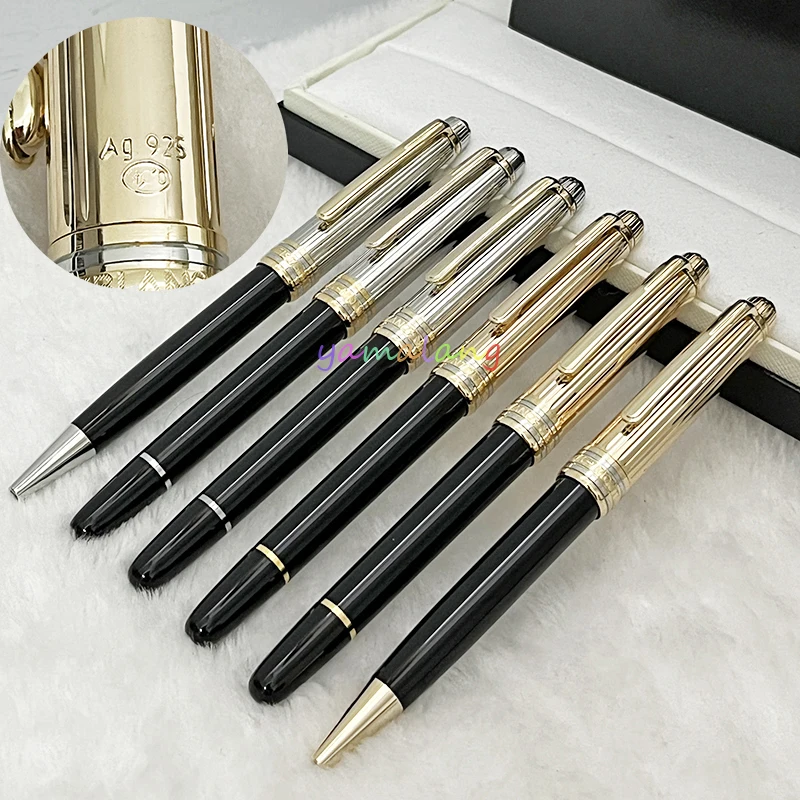 

YAMALANG Luxury 163 Fountain Rollerball Ballpoint Pen AG925 Metal Stripe Stationery Office School With Series Number