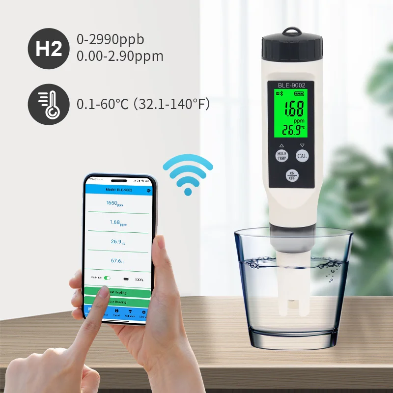

Портативный тестер 0-2990 для водородной воды, Bluetooth