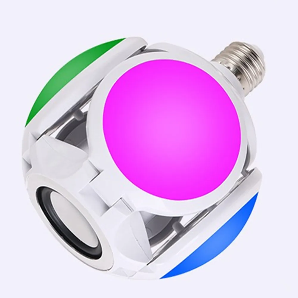 40W Smart Bluetooth Light Speaker E27 LED Music Football Colorful Bulb Wireless Stereo Audio With Remote | Электроника