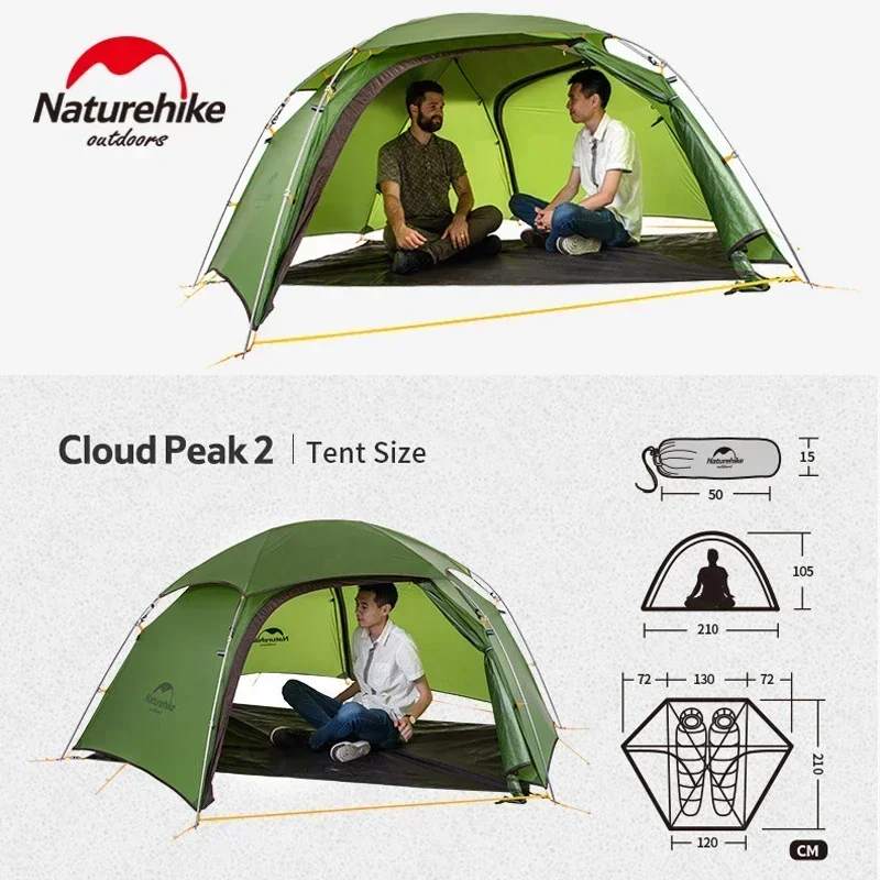 Naturehike Cloud Peak 2 палатка для кемпинга сверхлегкая уличная шестиугольная пешего