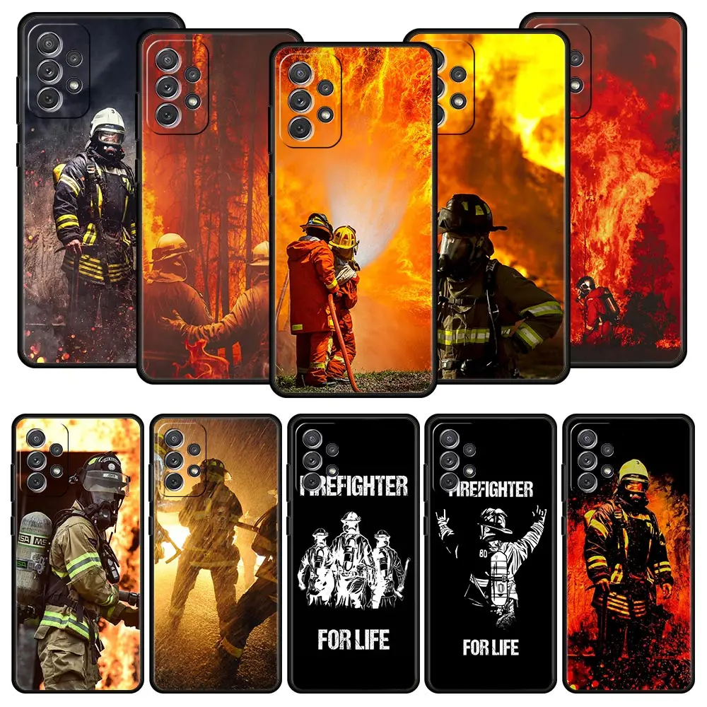 

Firefighter Heroes Fireman For Samsung A51 A71 A21S A12 A11 A31 A41 A01 A03s A52 A32 A22 A13 A23 A33 A53 A73 5G Phone Case Cover