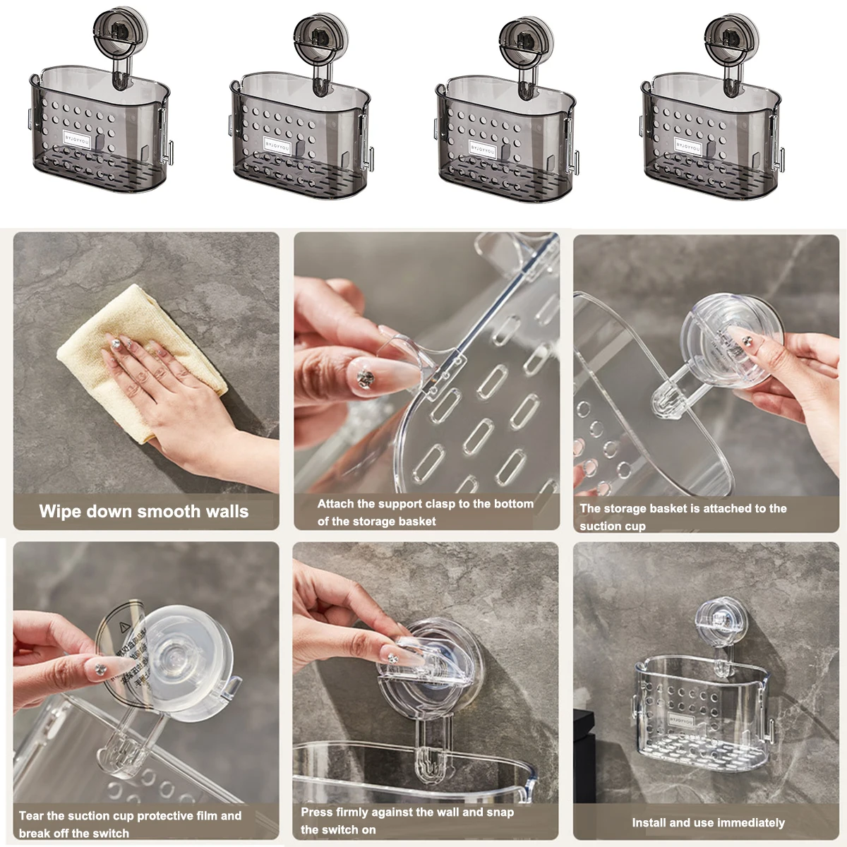 Стеллаж для хранения на присоске ящик кухонных полотенец кухонная косметическая