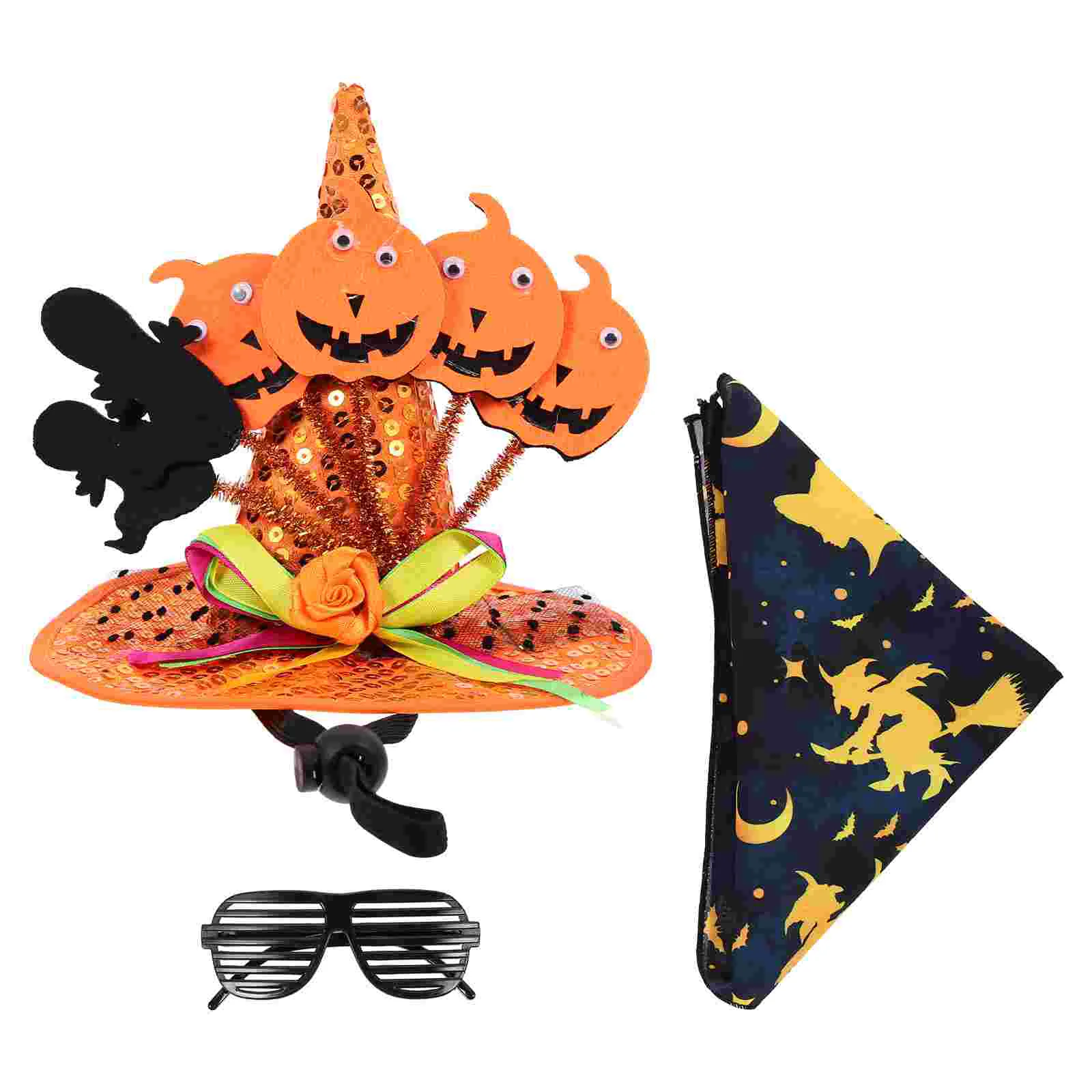 

1 Set of Festival Cat Bandana Decorative Cat Hat Cat Costume Cat Supply