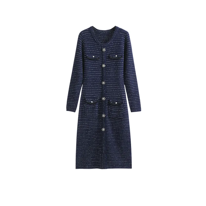 

Autumn Dresses For Women Long Sleeved Sweet Temperament Commuting V-neck