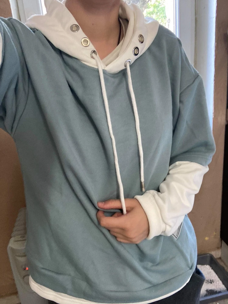 

2022 Spring Long-sleeved T-shirt Male Fake Two-piece Korean Version of The Trend Loose Sweater Ins Jacket Hoodie Casual Top