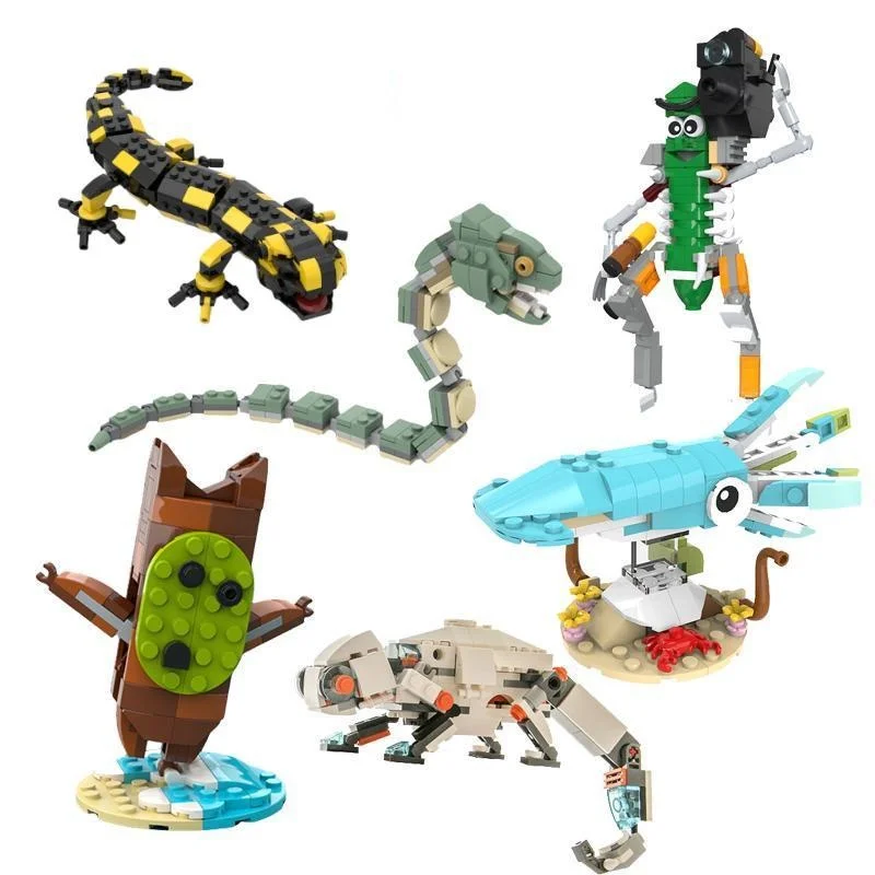 

Anime Figures Ricked Mortyed Pickle Rick Buildings Blocks Cartoon Pickled Cucumbers RickRick Bricks Toys For Children Gifts