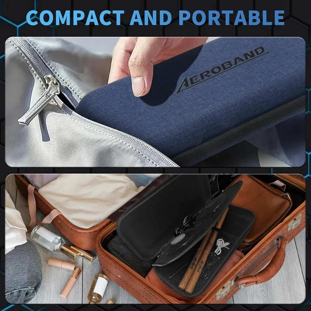 Фото Сумка-чехол Aeroband для PocketDrum 2 Max: Жесткий кейс из EVA, портативная сумка для барабанных палочек, педалей и кабелей №3