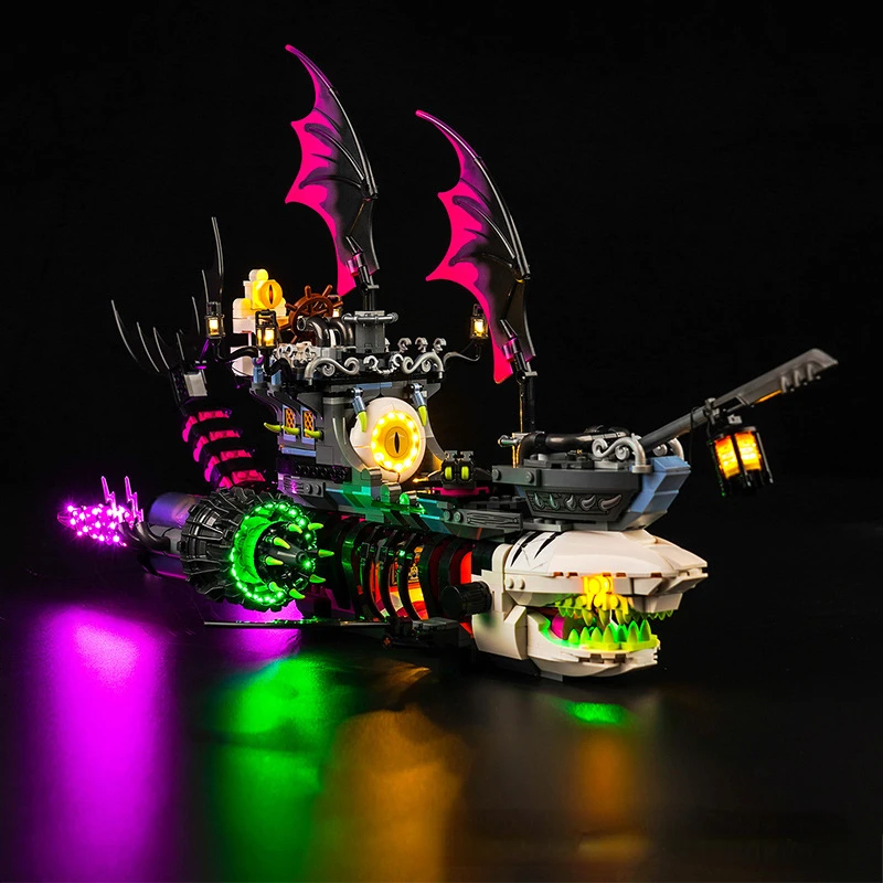 Лампа без строительных блоков освещение для корабля Кошмар акула 71469 игрушки