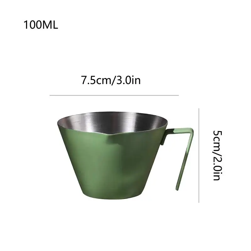 Чашка для эспрессо мерные чашки из нержавеющей стали с ручкой аксессуары кувшин