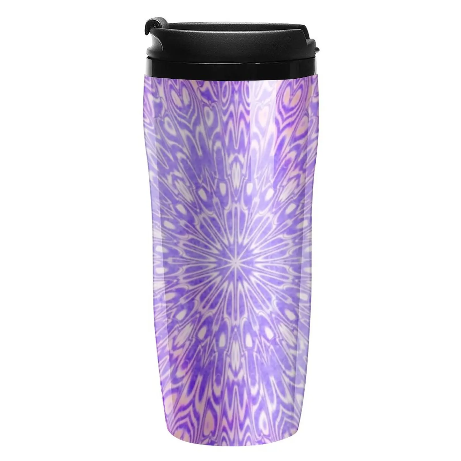 

Tie Dye Style Coffee Mug to Go Vintage Mandala Driving Customize Water Bottle Leakproof Cold and Hot 350ml Plastic Cup