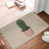 cactus green plant doormat modern polyeste bedroom kitchen floor mat balcony rug door mat anti slip foot pad