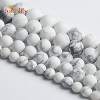 dull polish natural stone white howlite turquoises beads round beads for jewelry making diy bracelets accessories 4 6 8 10 12mm