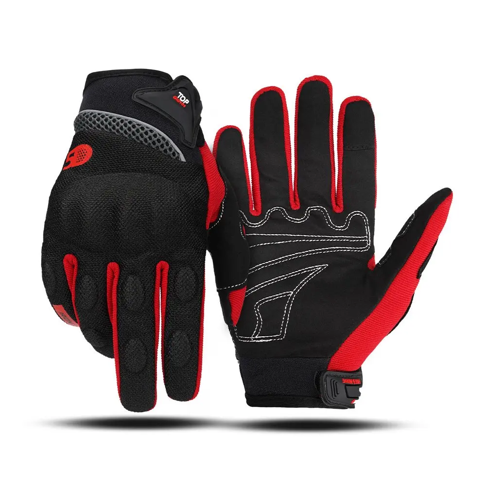 

Унисекс Дышащие Мотоциклетные Перчатки Для Гонок, Полнопальцевые, Совместимые С Сенсорными Экранами