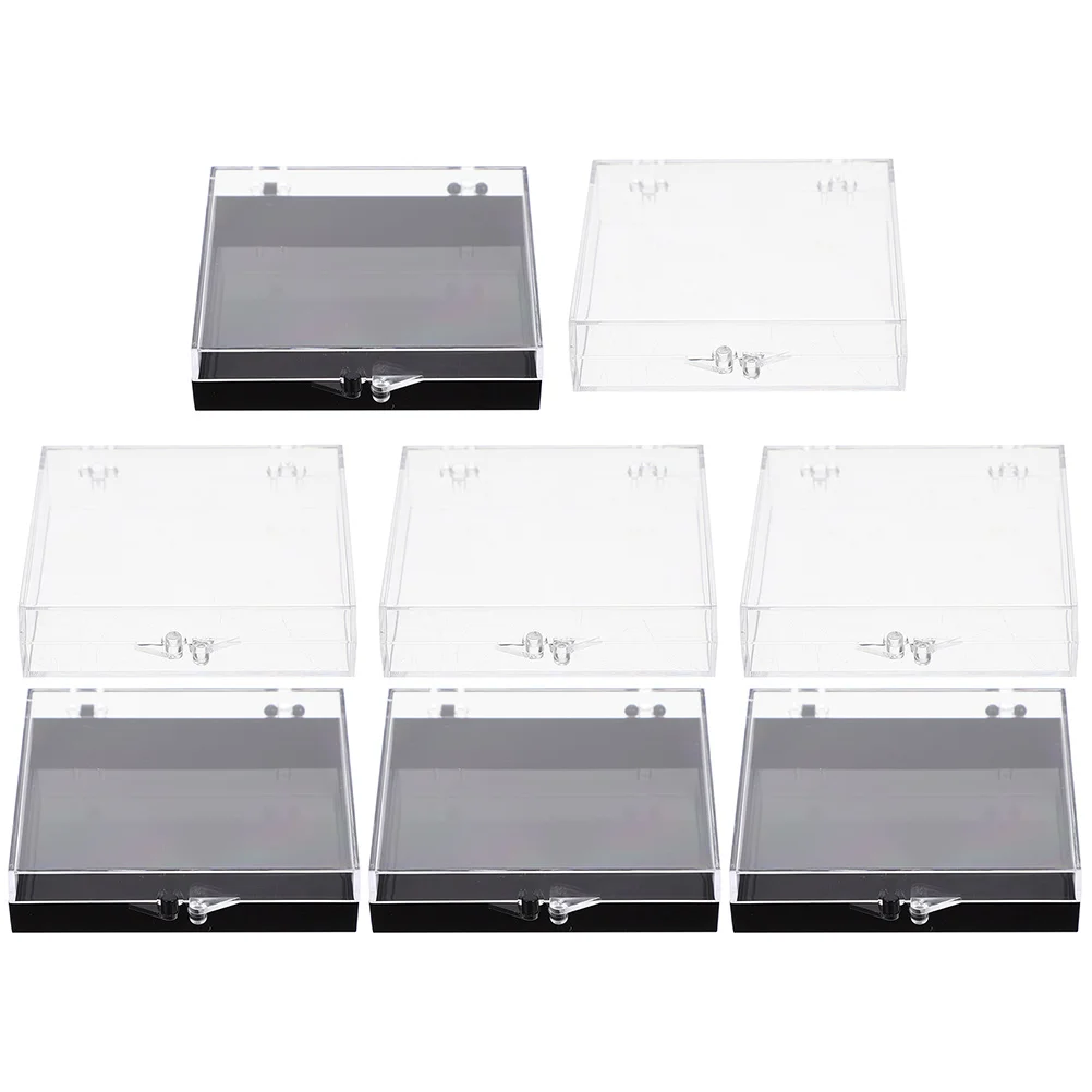 

8pcs Empty Fake Nails Case Clear Lid Fake Nails Case Nails Container Display Boxes