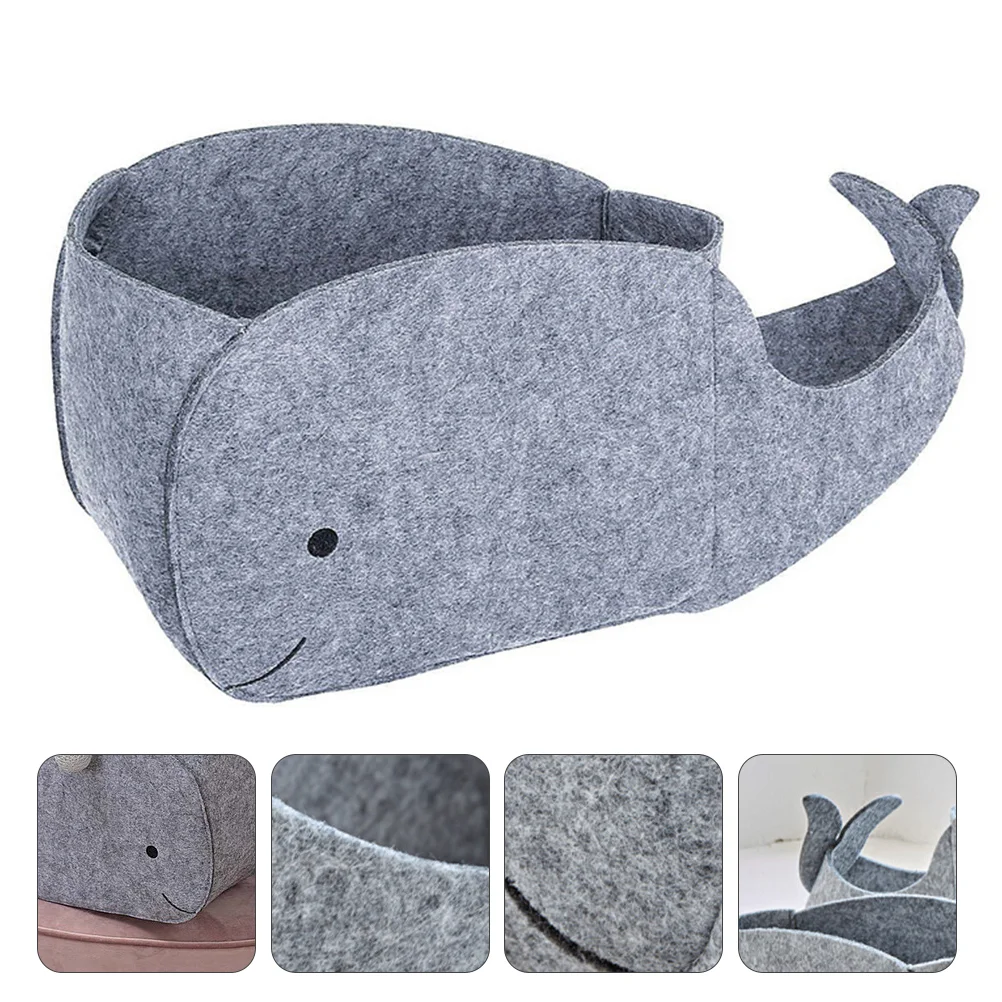 

Storage Basket Bin Felt Foldable Whale Fabric Organizer Bins Shaped Toy Baby Home Laundry Collapsible Baskets Sundries Shelf