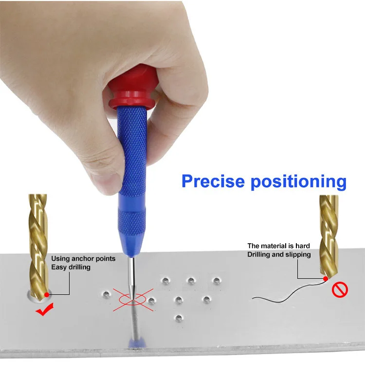 Automatic Center Punch Automatic Metal Punch Tool Woodworking Tools Loaded Marker Wood Chisel Joinery Carpenter Tool images - 6