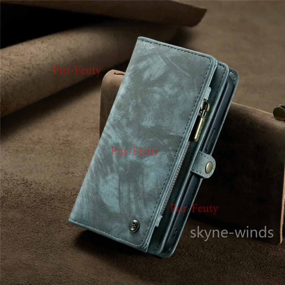 

For Samsung Galaxy S20 Plus Ultra stand and detachable wallet phone case zipper CaseMe high-end cover for SM S20Plus S20Ultra