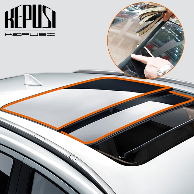 

5m/16ft Car Waterproof Rubber Sealing Strips Trim For Auto Car Front Rear Windshield Sunroof Triangular Window Edge Weatherstrip