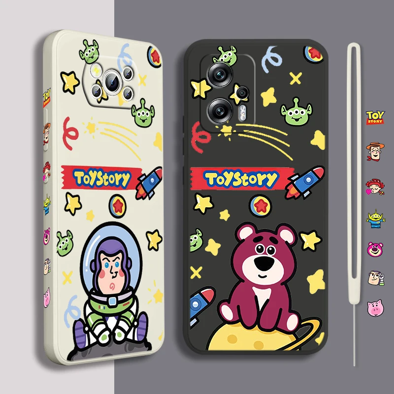 

Buzz Light Toy Story For Xiaomi POCO X5 M5 C40 M4 X4 F4 C40 X3 NFC F3 GT M4 M3 M2 Pro 4G 5G Liquid Left Rope Phone Case Fundas