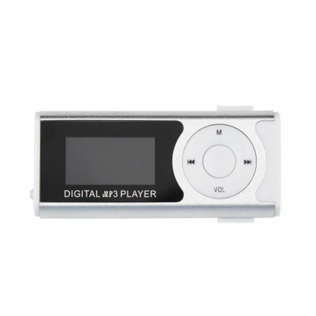 

Mini USB Clip MP3 Media Player LCD Screen Support 16GB TF LED Light Exquisitely Designed Durable