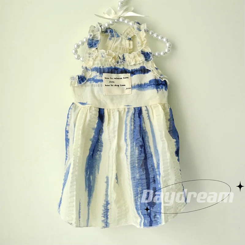 

Thin Lace Skirt Summer Fresh Cotton Pet Dog Clothes Spring And Summer Than Bear Teddy Dog Bomei Clothes