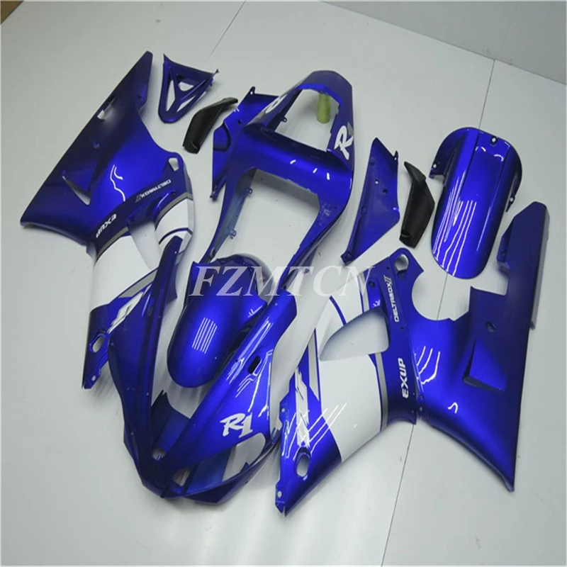 

4Gifts New ABS Motorcycle Fairing Kit Fit For YAMAHA YZF-R1 00 01 YZF R1 2000 2001 YZF1000 yzfr1 Fairings Set Blue White