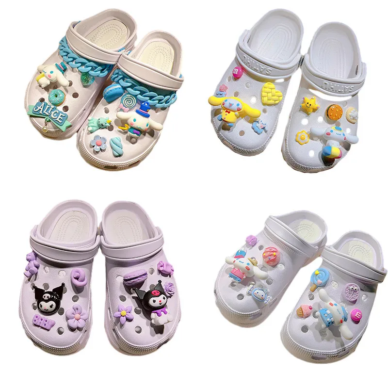 

Sanrios Cartoon Shoe Buckle Suit Sale Cute Novelty DIY Crocs Charm Sneakers Accessories Souvenir Decoration Kid X-mas Gift 2023